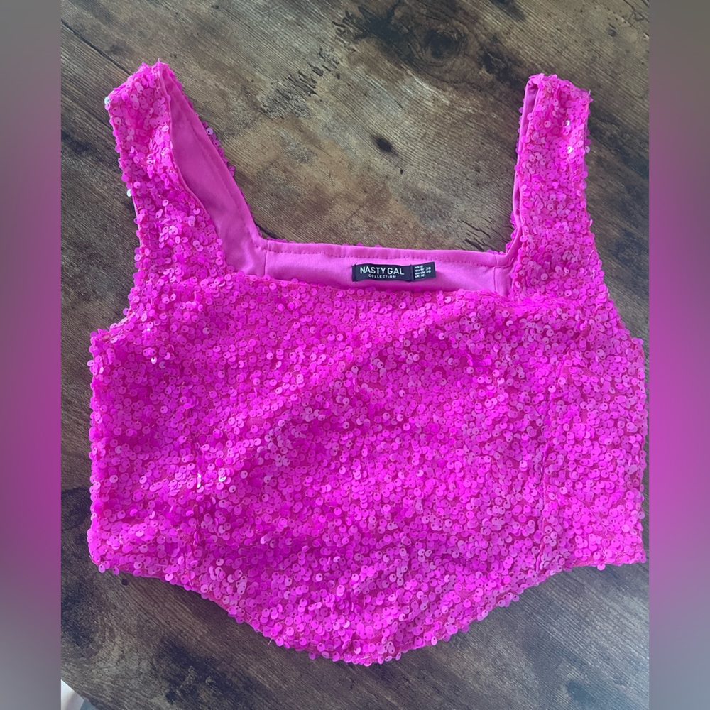 NWOT sequined corset top